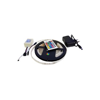 Banda led rgb, rosu, verde si albastru, transformator, telecomanda wireles 24 butoane Banda led rgb, rosu, verde si albastru, transformator, telecomanda wireles 24 butoane