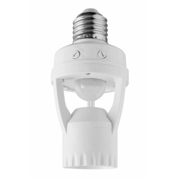 Senzor de miscare CR-6 (cu dulie E27), 360⁰, 60W, IP20, max. 6m, functioneaza cu surse LED Senzor de miscare CR-6 (cu dulie E27), 360⁰, 60W, IP20, max. 6m, functioneaza cu surse LED
