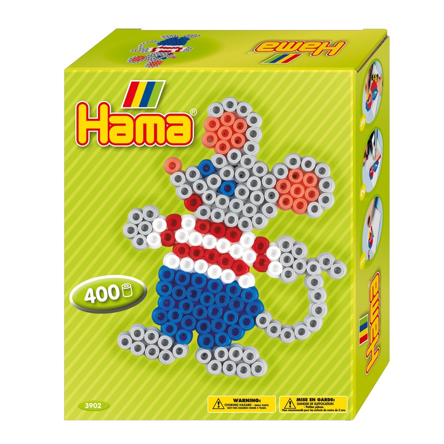 Margele HAMA Midi in cutie speciala 400 buc Soricelul