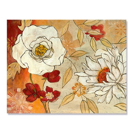 Tablou Canvas Flori Albe Toamna Portocaliu 80 X 100 Cm Emag Ro