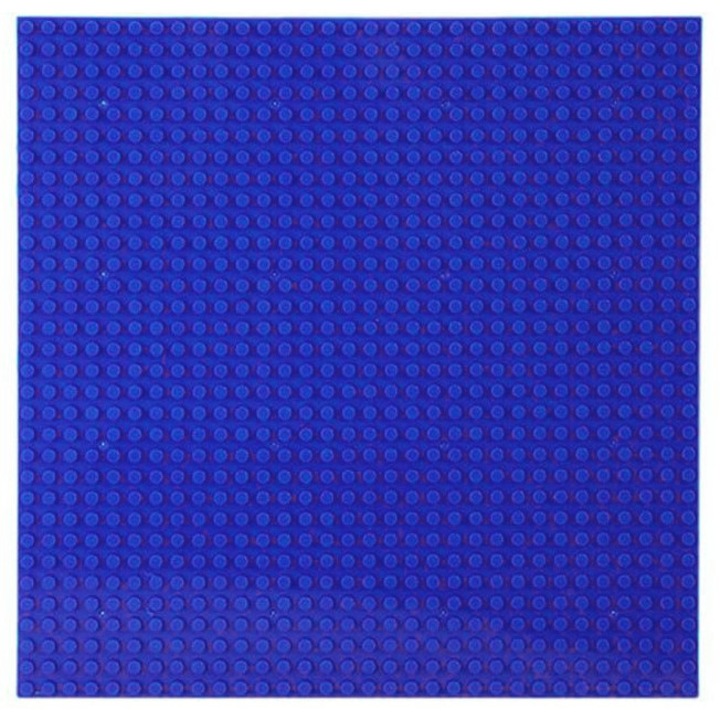 Set 2 placi de baza pentru constructie si stivuire, compatibile cu toate modelele lego, 25.5x25.5cm, 32X32 PIN, Plastic, Albastru Marin, Strictly BRIKS