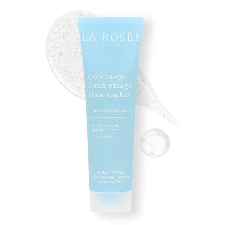 Exfoliant Delicat pentru Fata La Rosée cu Aloe Vera Organica 60ml – Piele Purificata si Ten Luminos