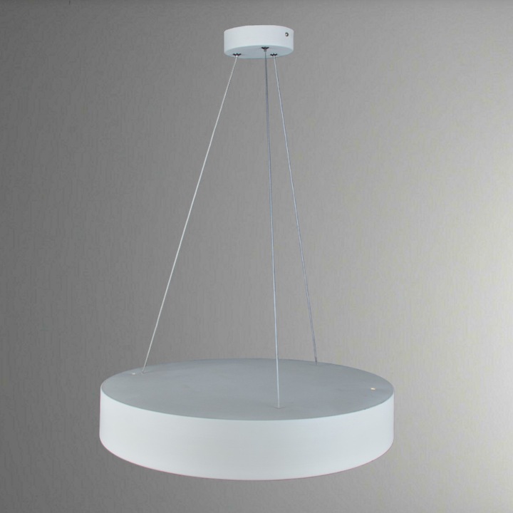 Lustra LED 46cm, ACTON, 80W, telecomandă, alb, montaj aplicat