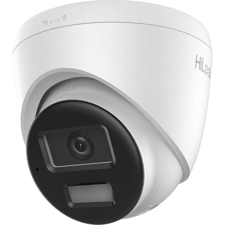 Camera de supraveghere IP Hikvision HiLook, 8MP, 2.8mm, PoE, Iluminare duala 30m, Microfon si difuzor, IP67, IPC-T280HA-LUF/SL