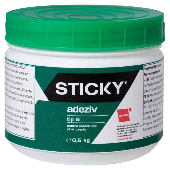 Adeziv aracet universal Sticky, alb – adeziv multifunctional pentru hartie, carton, lemn, textile, proiecte hobby, bricolaj si aplicatii casnice, o.5 kg