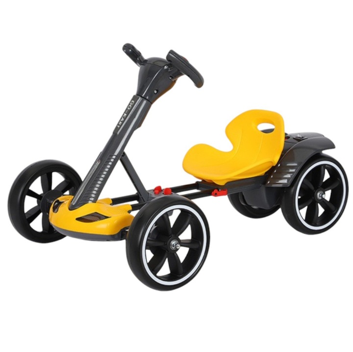 Kart Electric Pliabil Pentru Copii, Krista, 6V, 3-7 Ani, Galben
