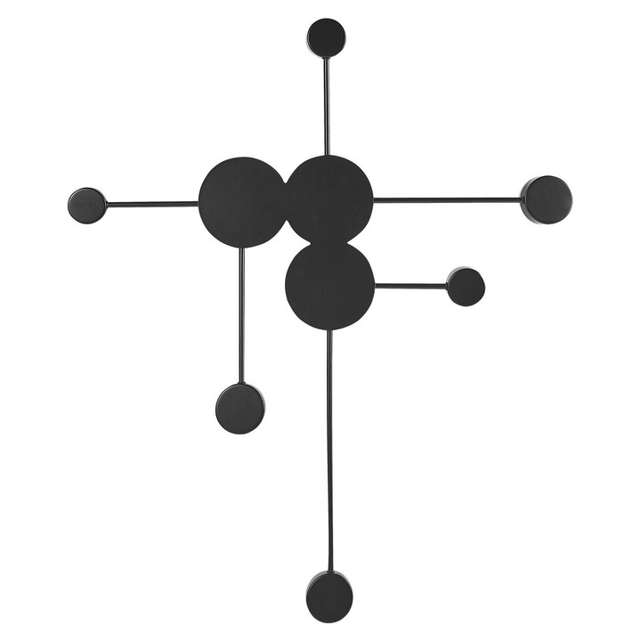 Hatégős fekete LED falilámpa Mariato