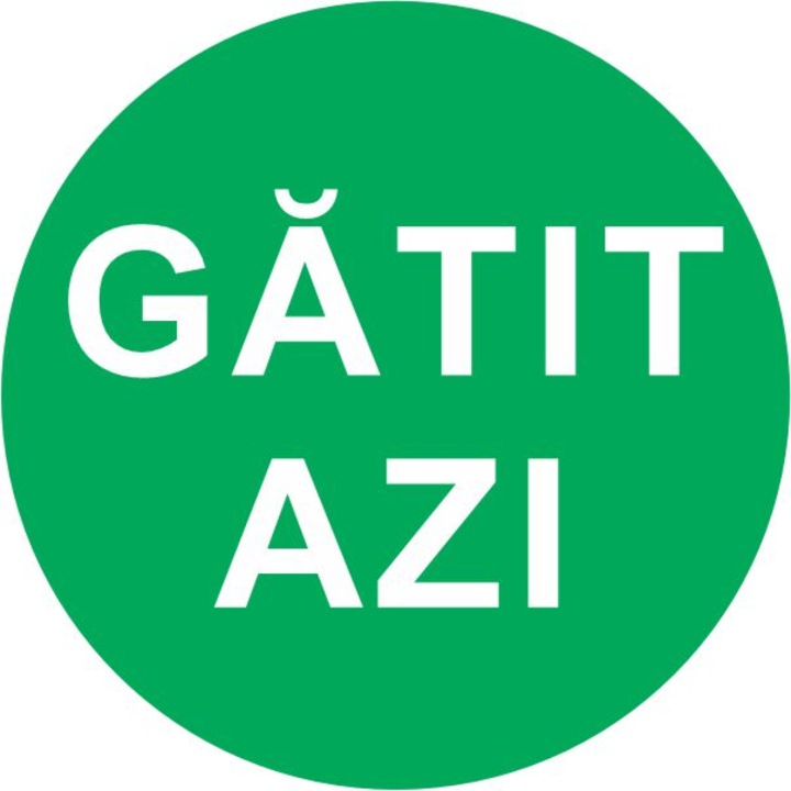 Set 500 etichete 2.5 cm - verde, ROTUNDE PVC "GATIT AZI" pentru HACCP - HoReCa, Restaurante si Industria Alimentara