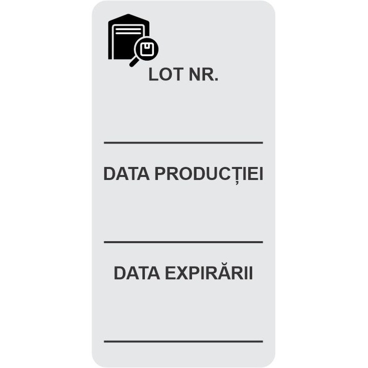 Set 500 etichete 3x6 cm PVC "Inventar productie" HACCP - HoReCa, Restaurante si Industria Alimentara
