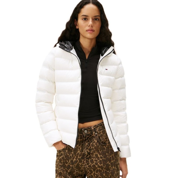 Geaca Tommy Hilfiger TJW SLIM HOOD PRNT DOWN JCKT EXT-DW0DW21617-YBL