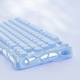 Безжична механична клавиатура GravaStar Mercury K1, Gaming ANSI US, 2.4 GHz и Bluetooth, Hot-Swappable, Ice Blue