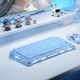 Безжична механична клавиатура GravaStar Mercury K1, Gaming ANSI US, 2.4 GHz и Bluetooth, Hot-Swappable, Ice Blue