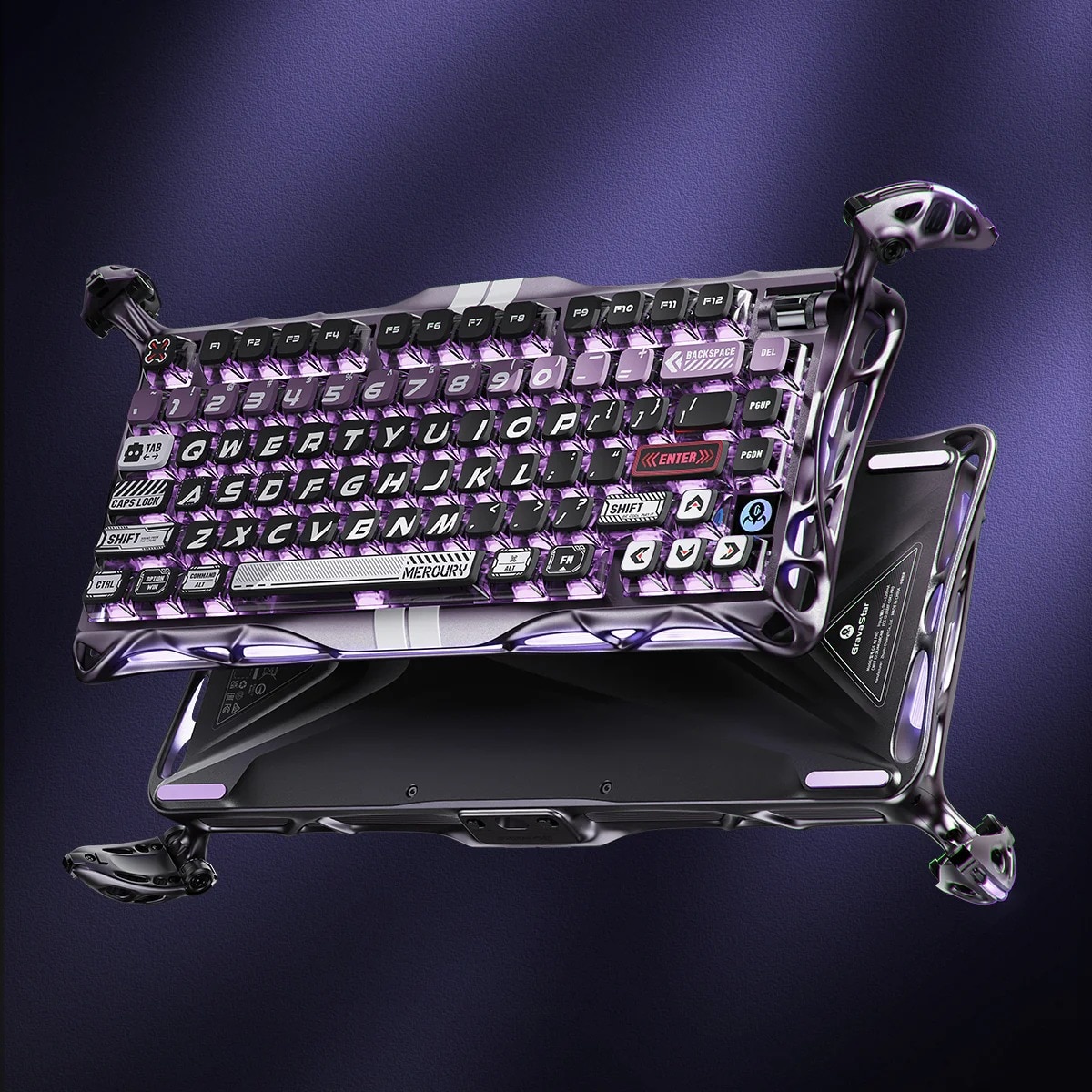 Tastatura Mecanica GravaStar Mercury V75 Pro, Gaming, ANSI US, USB