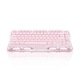 Механична клавиатура GravaStar Mercury K1, безжична, 75%, розова, Kailh Cherry Pink превключватели, RGB осветление