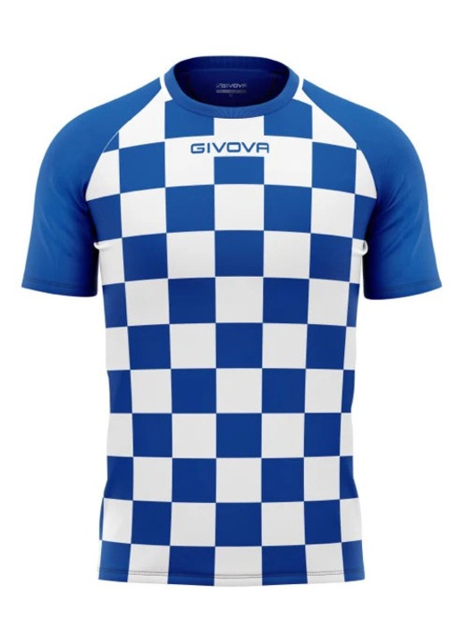 Tricou Givova Dama, Alb/Albastru, Albastru