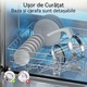 Spumator lapte electric 4 in 1, cana detasabila din sticla, 500 ml, spuma calda si rece, automat, pentru cappuccino, latte si cafea rece, usor de curatat