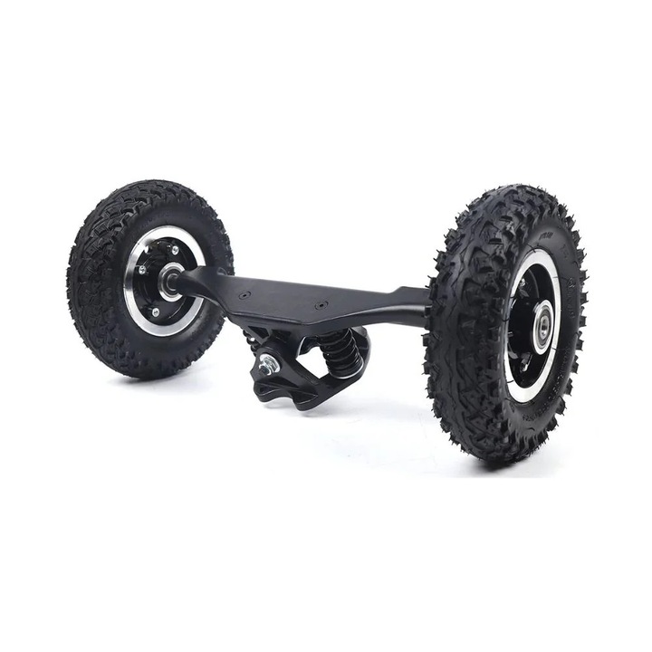 Elektromos gördeszka szett, 8 hüvelykes offroad kerekek, motoros tengely, fekete