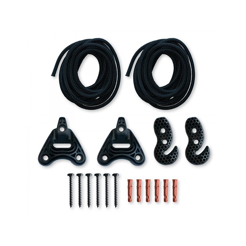 Set de montare pentru hamac Universal Rope UR-H3, La Siesta, Negru