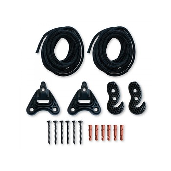 Set de montare pentru hamac Universal Rope UR-H3, La Siesta, Negru Set de montare pentru hamac Universal Rope UR-H3, La Siesta, Negru