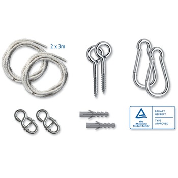 Set accesorii prindere hamac intre copaci La Siesta AL-08, Polipropilena, Alb Set accesorii prindere hamac intre copaci La Siesta AL-08, Polipropilena, Alb