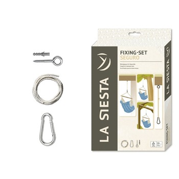 Set de fixare pentru hamace La Siesta, Polipropilena, Alb Set de fixare pentru hamace La Siesta, Polipropilena, Alb