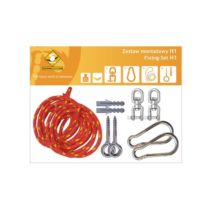 Kit de montare H1 pentru hamace, koala/zh1, rosu k/zh1/czerw
