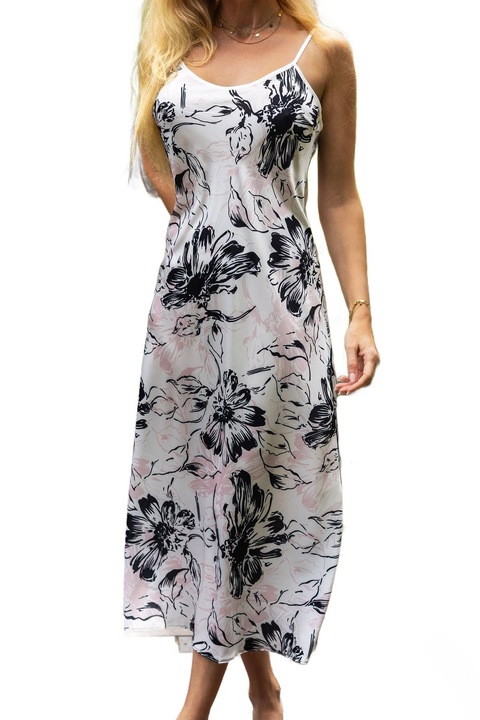 Camasa de noapte, Kalimo, Elba, multicolor, marime L, bretele ajustabile, design elegant si chic, material moale, pentru femei, relaxare la superlativ, croiala feminina, detalii fine Kalimo