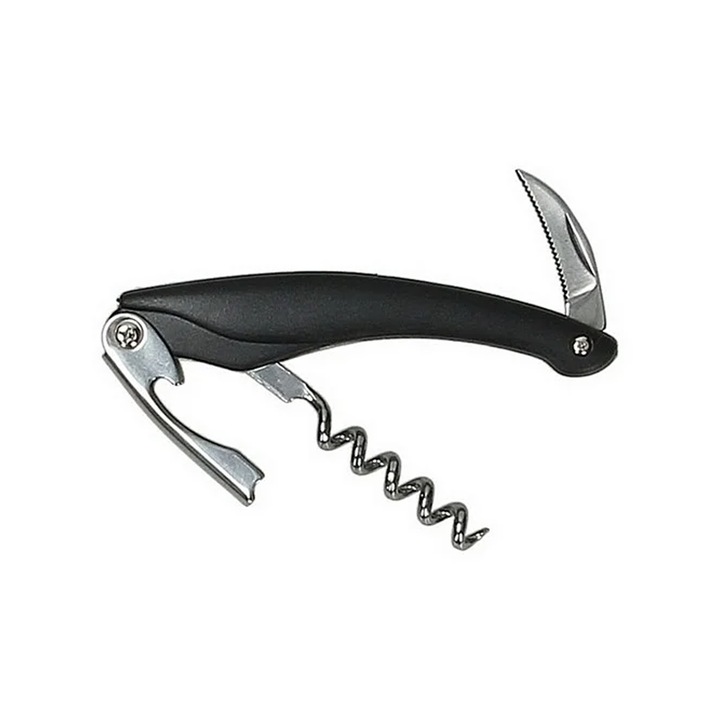 Desfacator metalic Tognana Waiter Corkscrew Mythos negru-argintiu