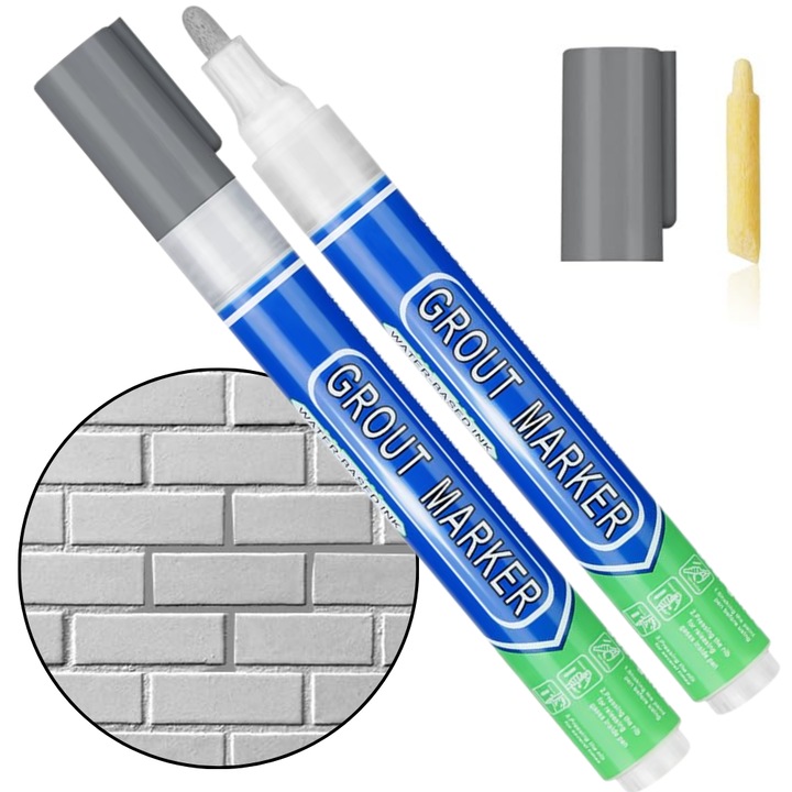 Set 2 Markere Corectoare Permanente TrioStore, Gri, 15ml, Uscare Rapida