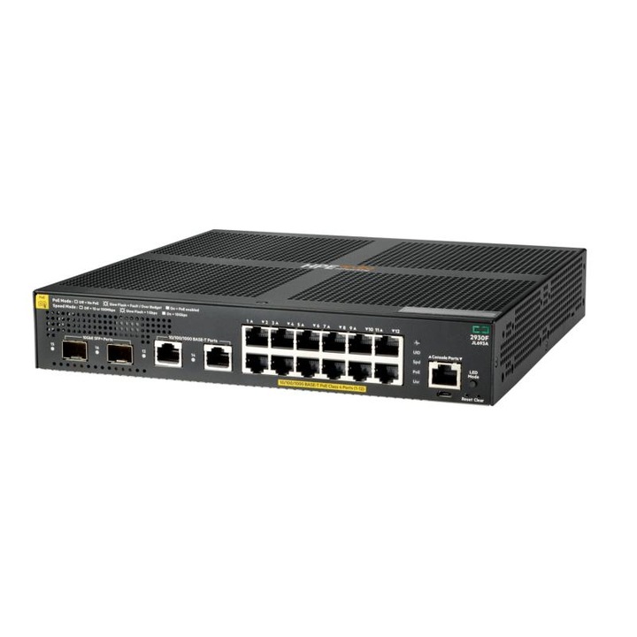 HPE Aruba Networking 2930F 12G PoE+ 2G/2SFP+ Switch