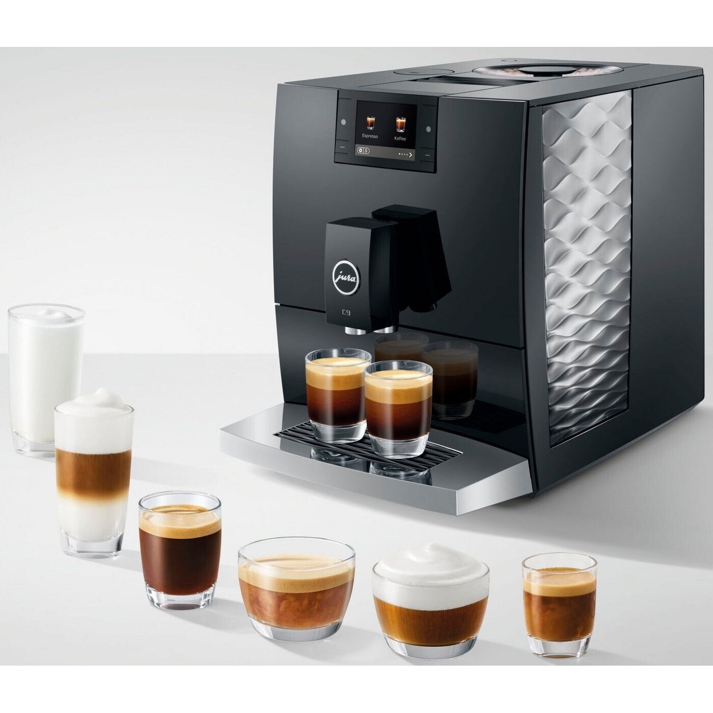 Espressor automat JURA C9, negru lucios, 1450W, 1, 6 litri, dimensiuni 32, 5x26x43, 7cm