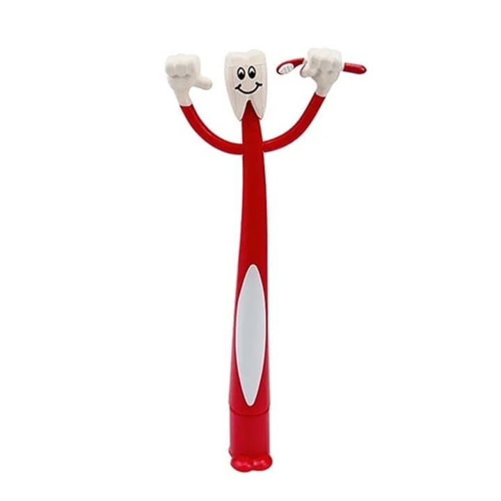 Pix flexibil forma dinte, albastru, set 1x