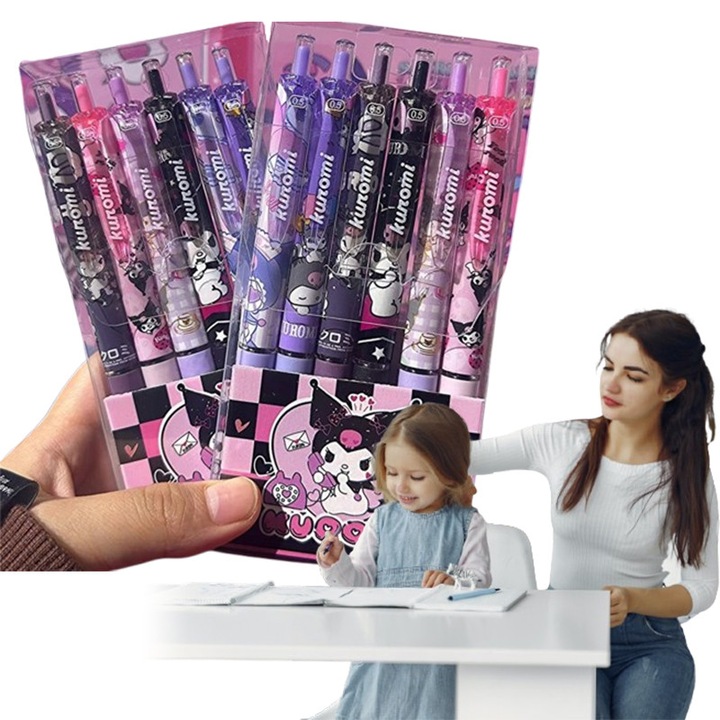 Tollkészlet, AjieQaQ, folyékony írás, gyorsan száradó, többszínű, 14 cm, 12 darabos