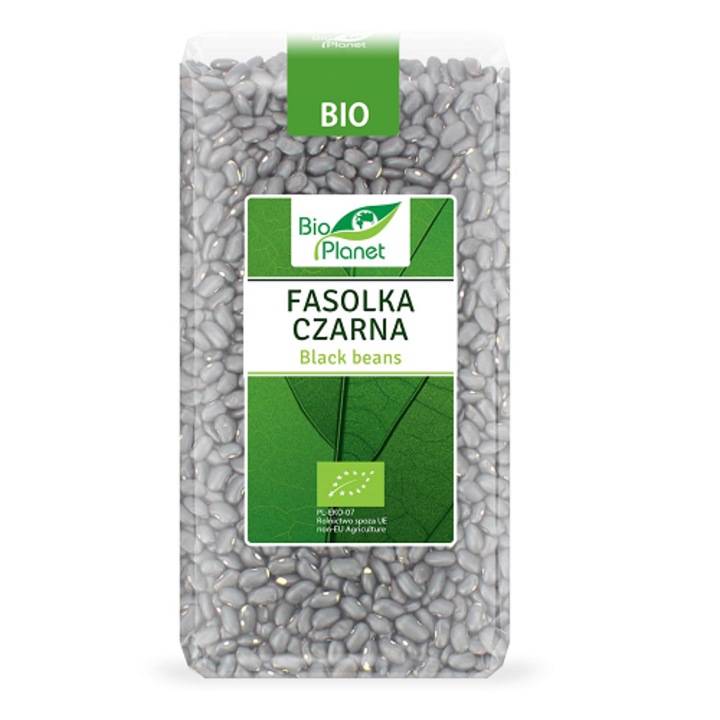 Fasole neagră BIO, Bioplanet, 500 g