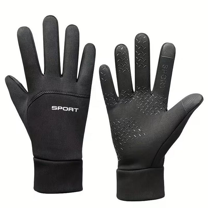 Manusi Sport Iarna Unisex - Incalzire Manuala, Sensitive Touch, Windproof, Sport si Activitati Outdoor - Marimea L