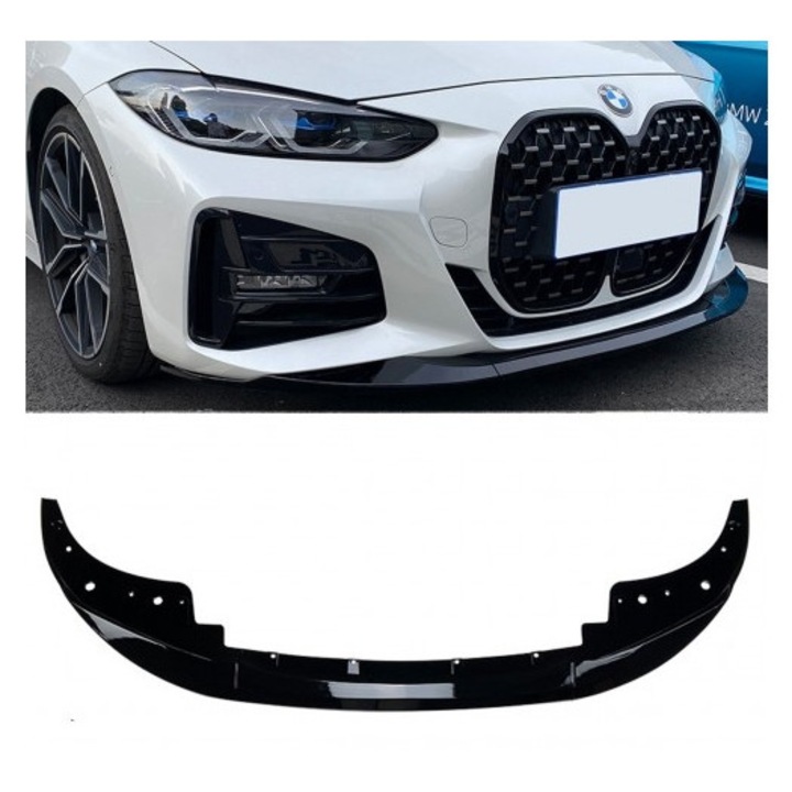 Удължител за преден лип броня M BMW Серия 4 G22 G23 Купе/Кабрио, Черен Гланц