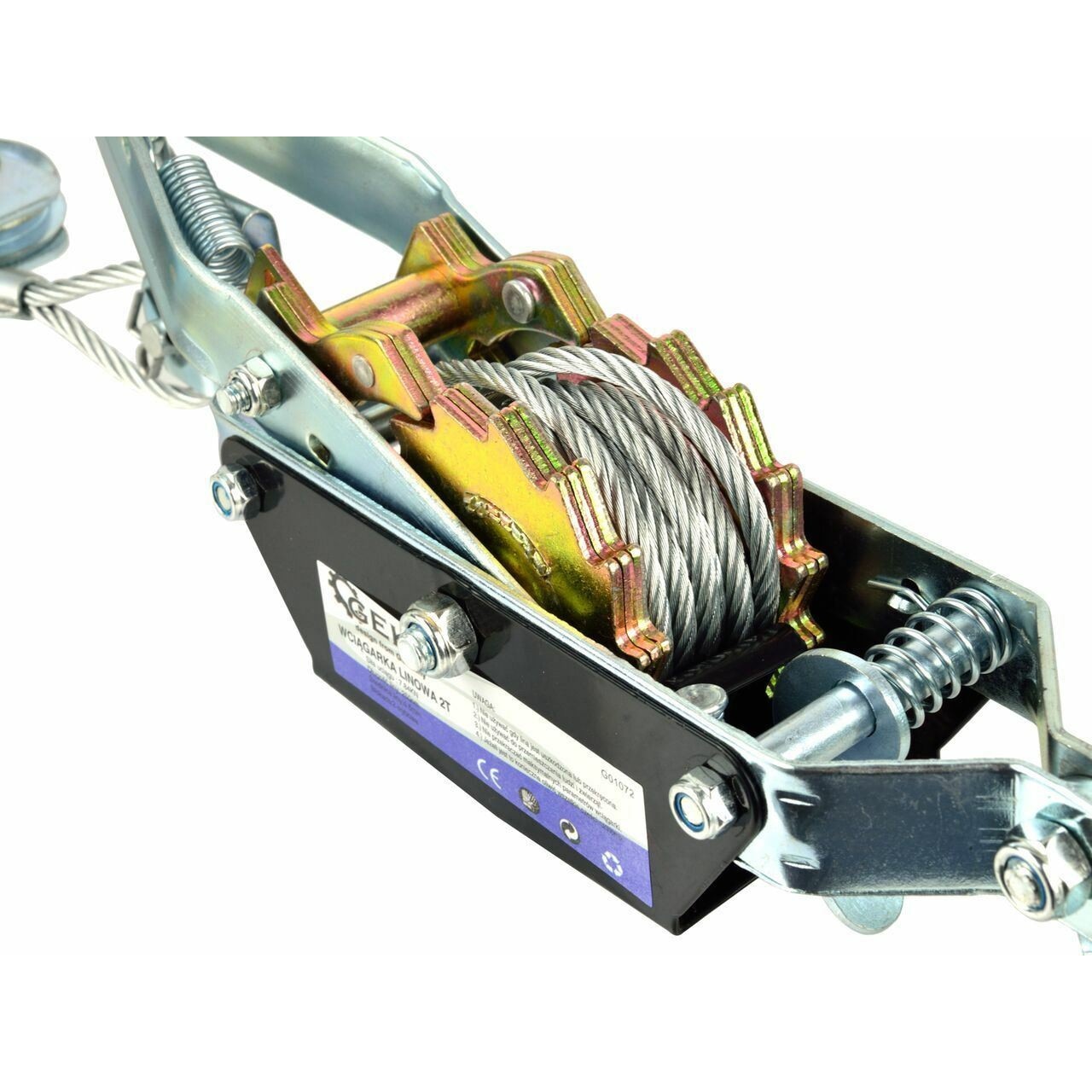 Troliu manual de 450kg cu cablu 10m, GEKO G01080 