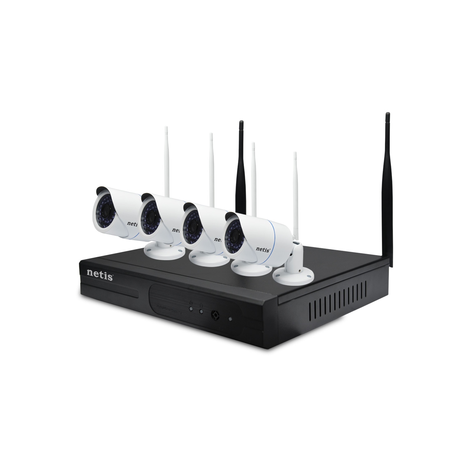KIT Wireless 4 Camere IP + NVR + 1TB HDD Seagate Surveillance preinstalat, Plug & Play Netis - SEK204 & 1TB NVRKIT
