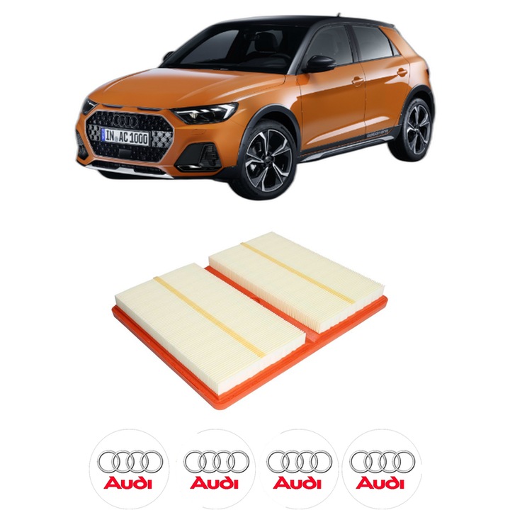 Filtru aer AUDI A1 City Carver (GBH) 30 TFSI din 2019-2022 KW 85 CP 116 CMC 999, Bosh, Auto, 4x Stickere auto cu AUDI