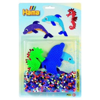 Margele HAMA MIDI si 1 planseta infoliat 1100 buc Delfinul Margele HAMA MIDI si 1 planseta infoliat 1100 buc Delfinul