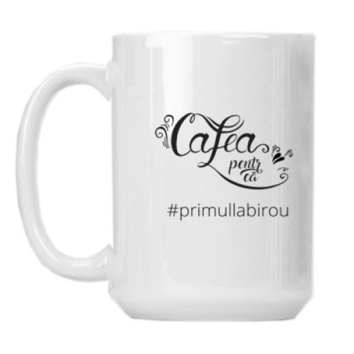 Cana din portelan - Cafea pentru ca #primulabirou