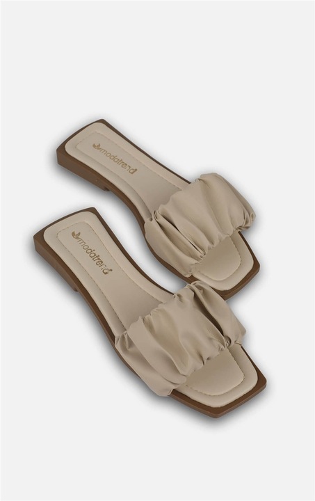 Női papucs, Ökológiai bőr, Moda Trend, 329412, Bézs, 38