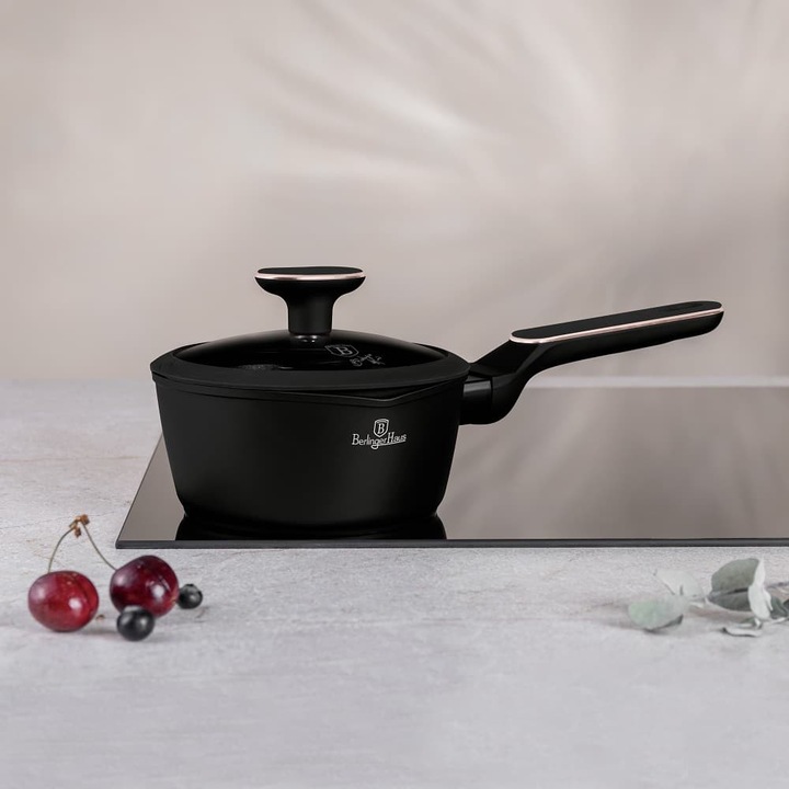 Касерола с капак, Berlinger Haus, BH8350, Black Rose Ø16 см