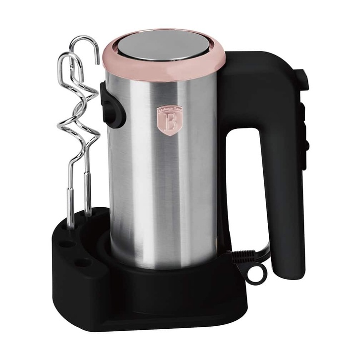 BerlingerHaus - Kézi mixer állvánnyal (300 W) - Black Rose Collection - fekete, rose gold - BH/9739