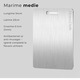 Tocator Profesional din Inox 304 - Placa de Taiat Metalica Extra Large (34x23cm), Suprafata Antibacteriana, Rezistenta la Zgarieturi si Decongelare Rapida, Spalabil in Masina de Vase