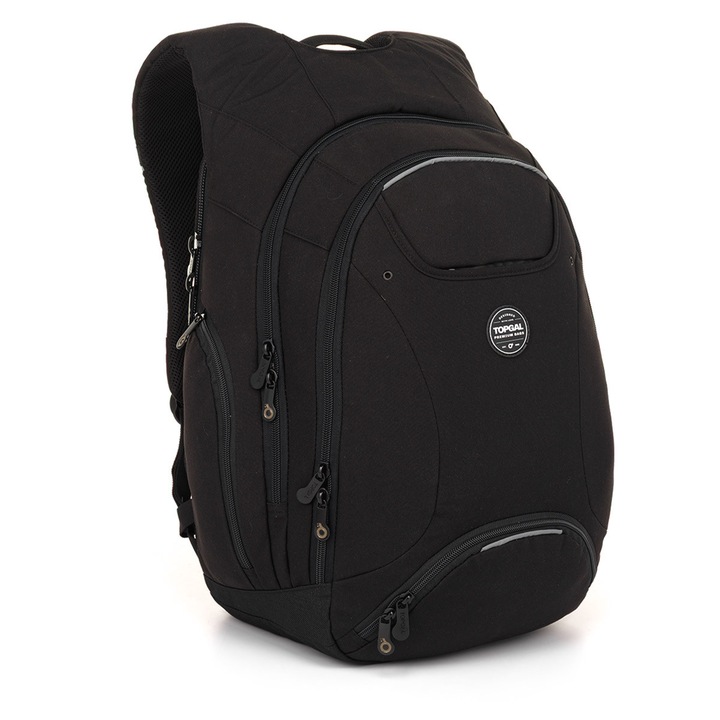 Rucsac laptop TOPGAL SVEN 25079, negru, 16 inch, material poliester, 3 compartimente principale