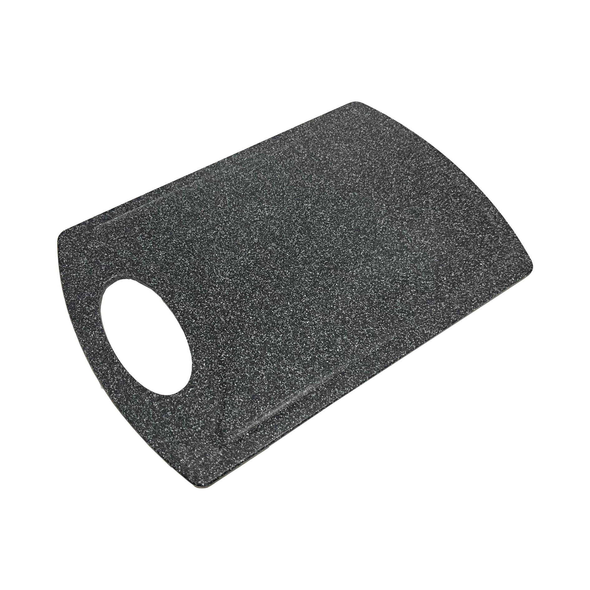 Tocator profesional din minerale naturale, forma ovala cu maner, Gri ...