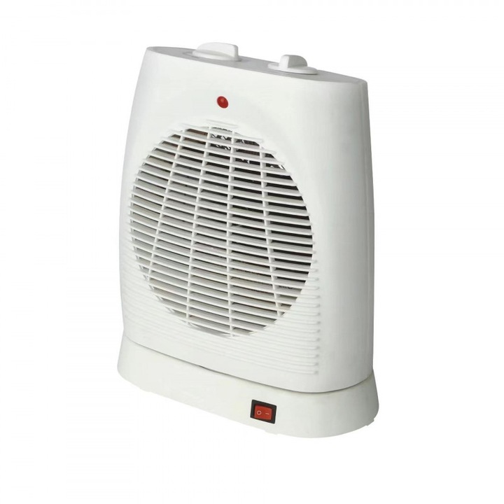 ELITE EFH-1386 ventilátoros fűtőtest, 2000W, Akár 20 m2, 3 fokozat, Termosztát, Felborulás elleni védelem, Fehér