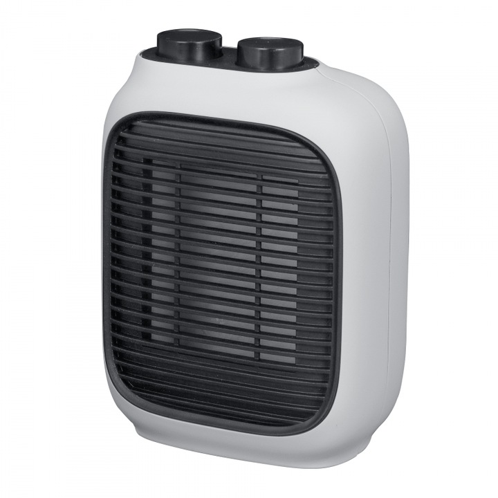 ELITE EFH-1382 ventilátoros fűtőtest, 1500W, 15 m2, Túlmelegedés elleni védelem, Állítható termosztát, Összecsukható lábak, Fehér/fekete