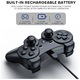 Set Controller wireless x 2, DUALSHOCK, compatibil PS3, vibratii intense, Negru, LuckyLu®